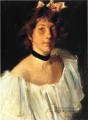 Porträt einer Dame in einem weißen Kleid alias Fräulein Edith Newbold William Merritt Chase